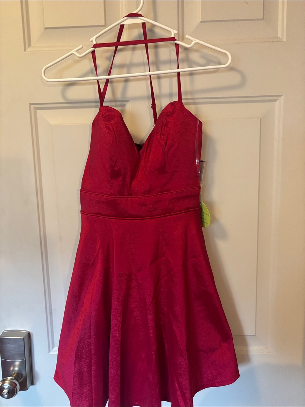 Windsor Red Strappy Fit-and-Flare Mini Dress